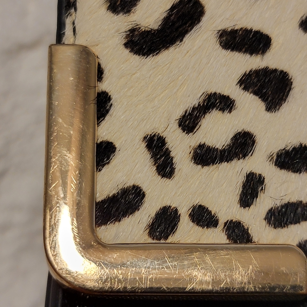 Dune London Handbag Crossbody Black Animal Print Calf Hair Leather & Wallet - Picture 10 of 10